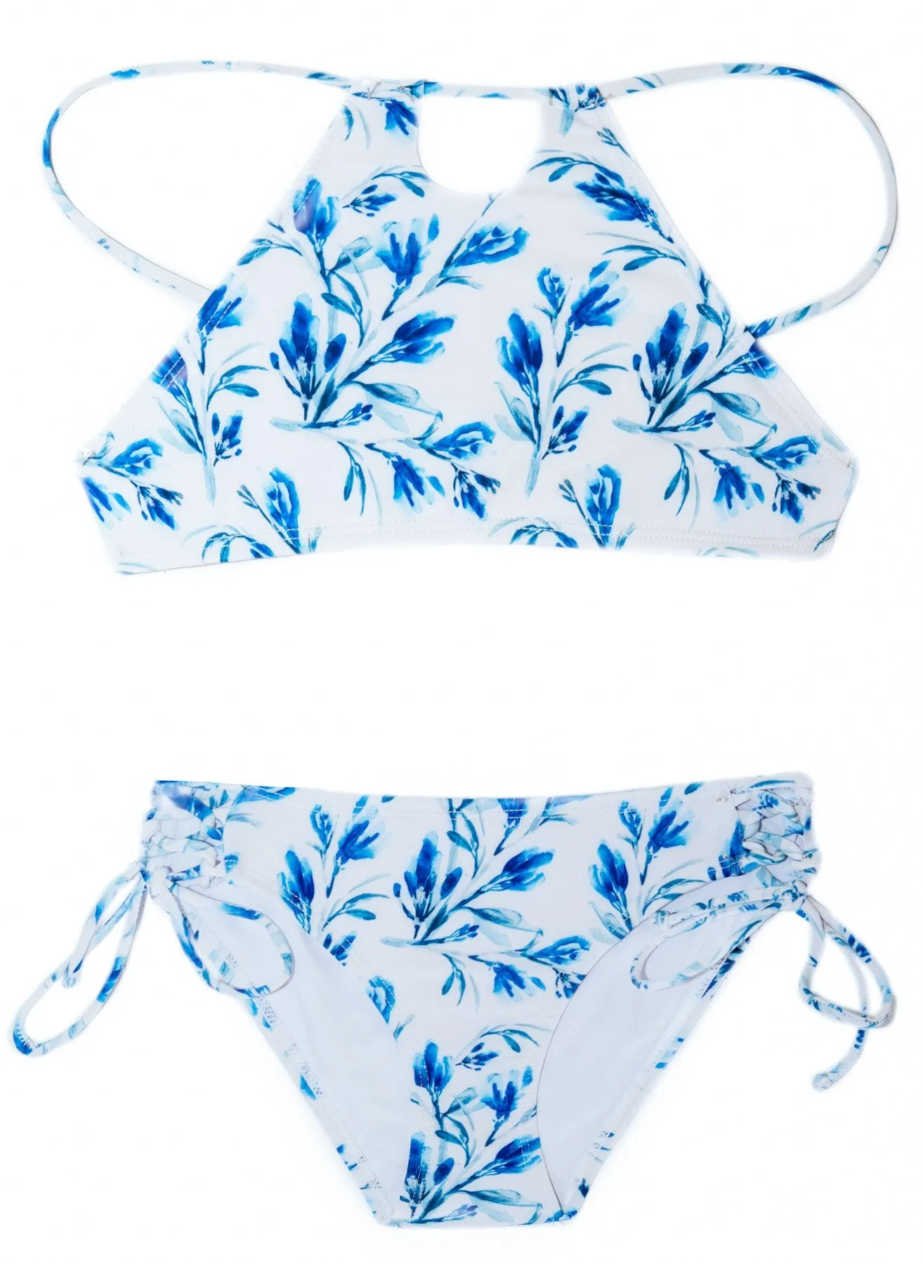 Ocean Lilac- 2 PIECE Halter Top SET | Girls 8