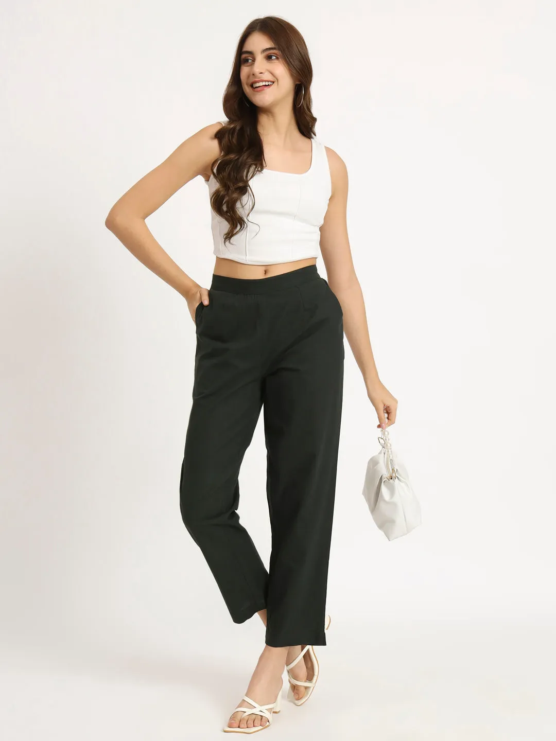Olive Green Cotton Pant