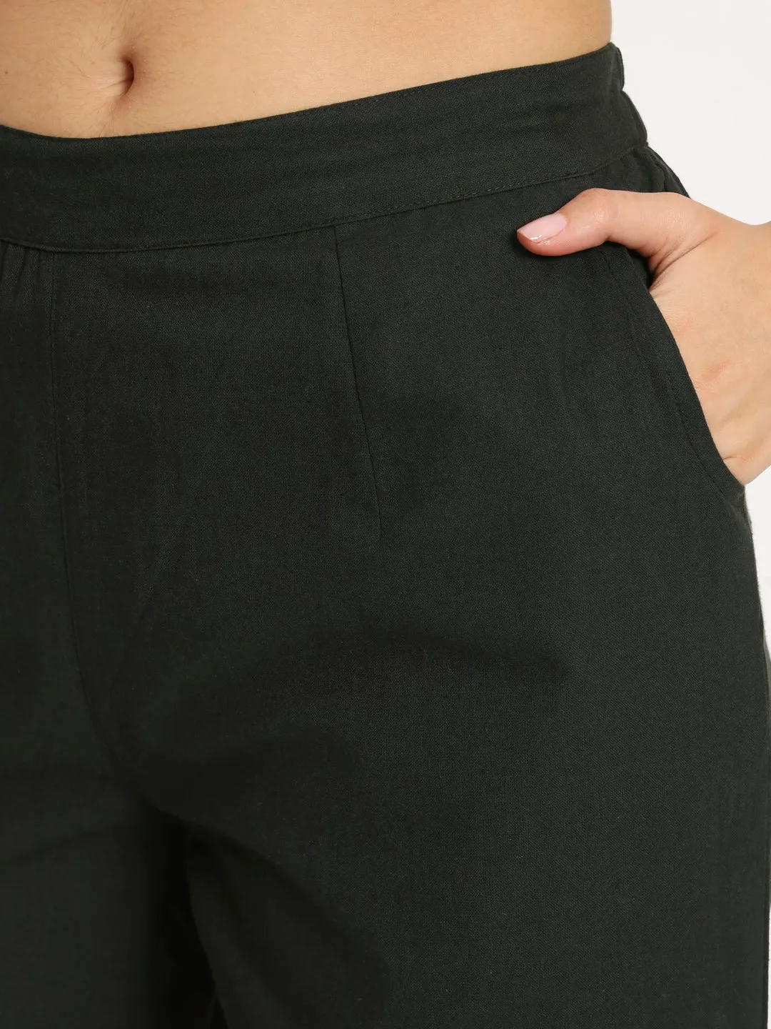 Olive Green Cotton Pant