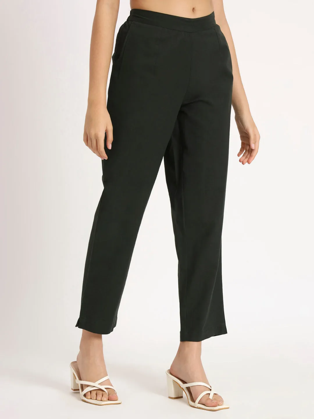 Olive Green Cotton Pant