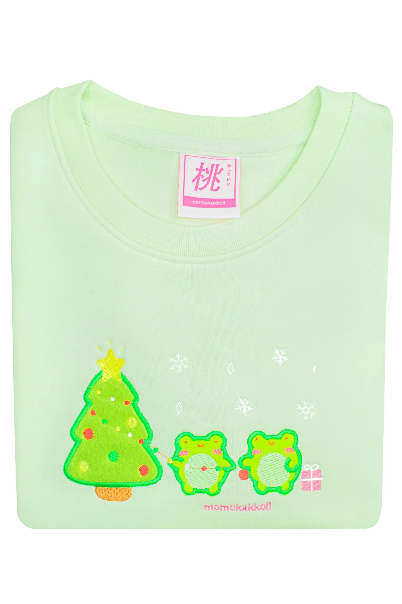 Organic Cotton Festive Froggies Embroidered Sweatshirt