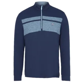 Original Penguin Lightweight 1/4 Zip Pullover - Black Iris