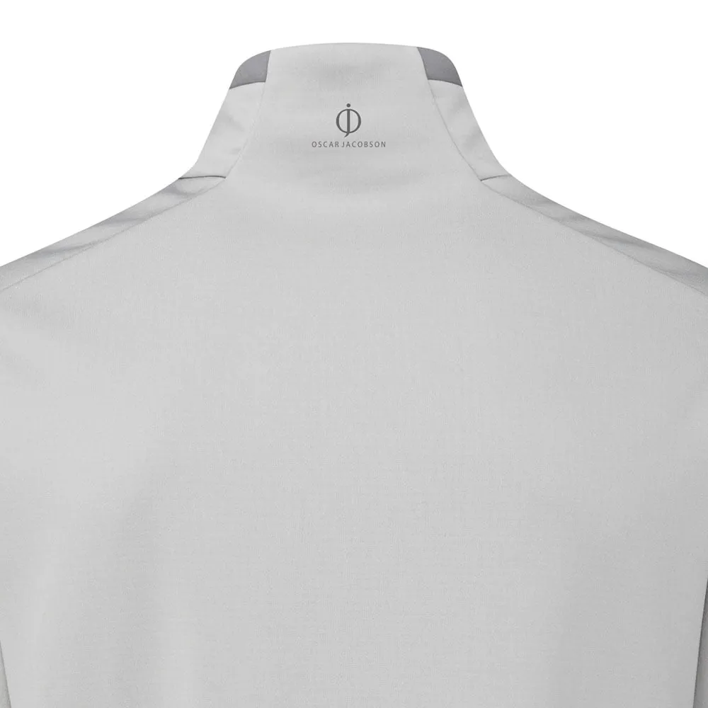 Oscar Jacobson Talbot Tour Mid Layer 1/2 Zip Pullover - Light Grey
