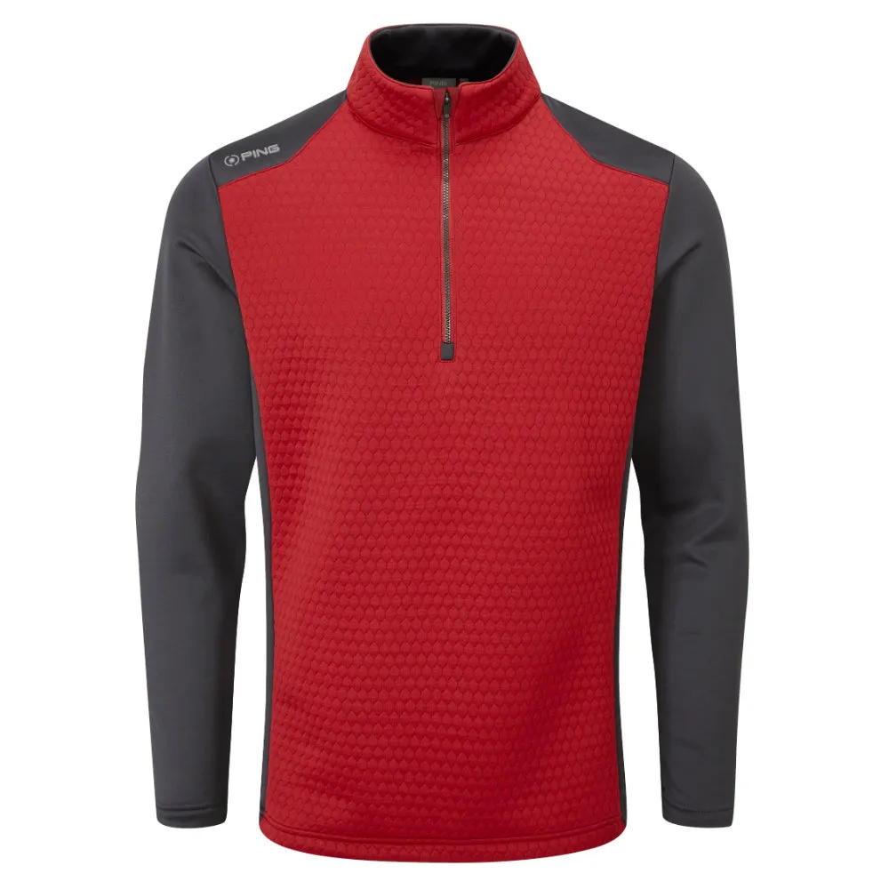 Ping Mellor 1/2 Zip Sweater - Firebrick/Asphalt