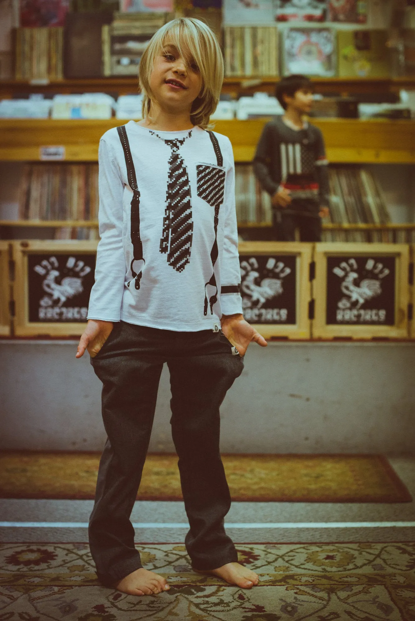 Pixel Tie and Suspenders Bodysuit by: Mini Shatsu