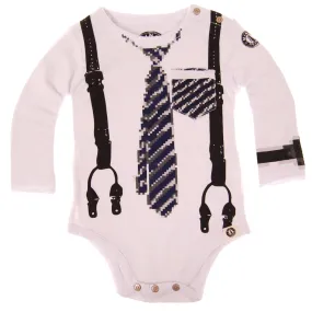 Pixel Tie and Suspenders Bodysuit by: Mini Shatsu