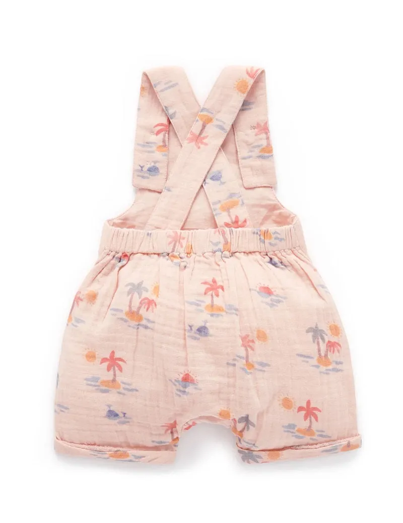 Purebaby Palm Tree Overalls - Palm Island Print