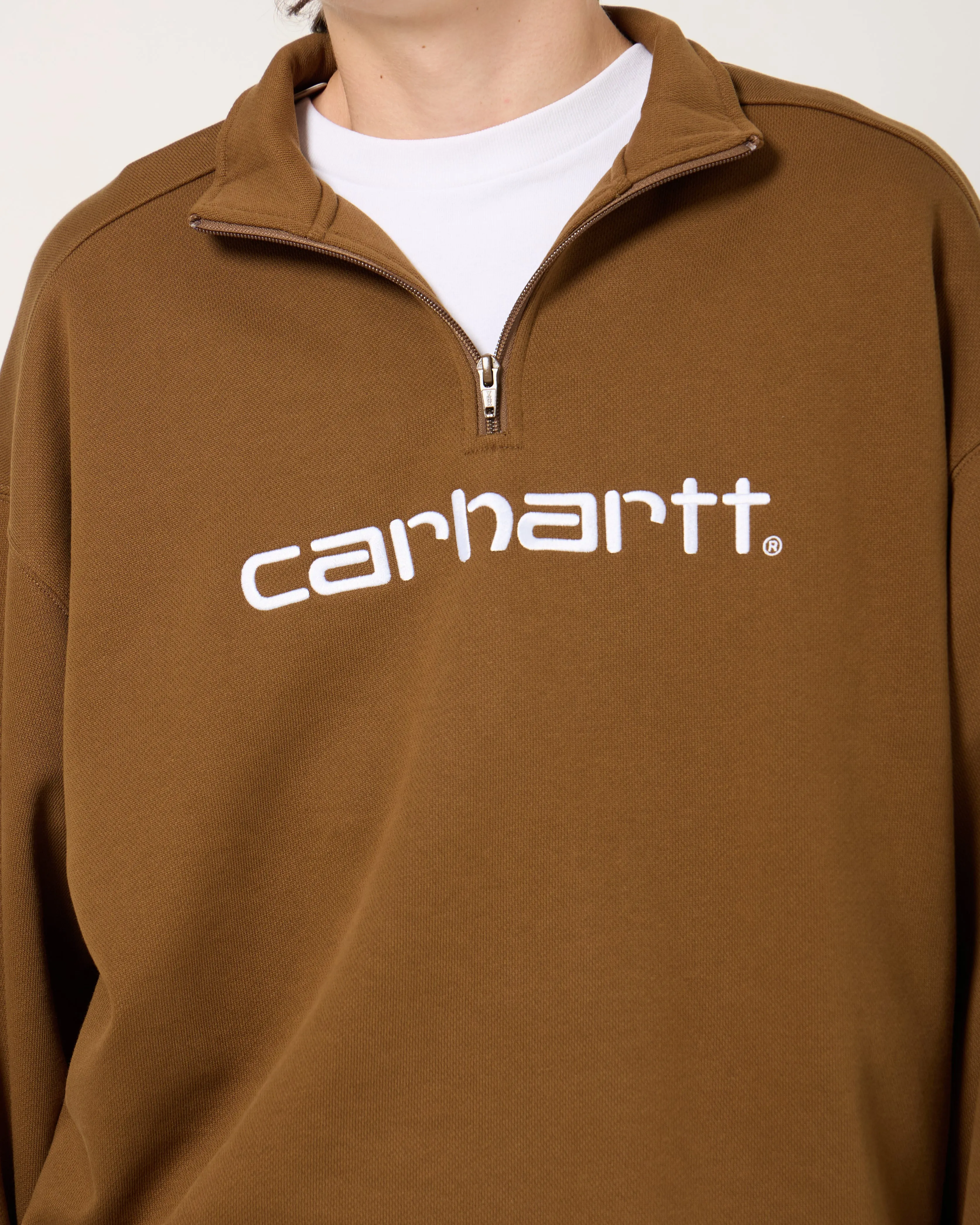 Script Half Zip Sweatshirt | Coffee Liqueur
