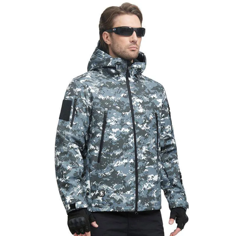 SHARKSKIN Men’s Warm Waterproof Softshell Tactical Hiking Jacket