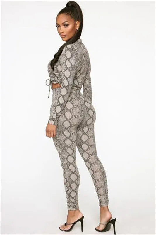 Snake Print Stretch Set