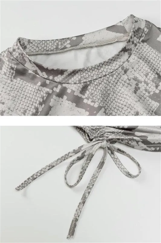 Snake Print Stretch Set