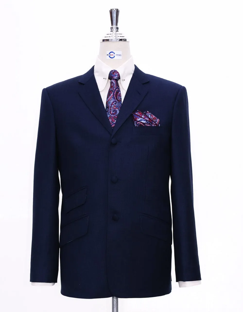 Suit Package | Tailored 60s Style Dark Navy Blue Mod Suit