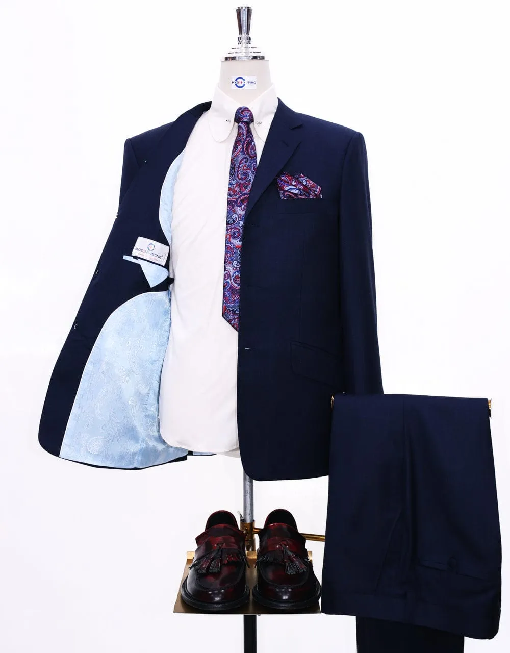 Suit Package | Tailored 60s Style Dark Navy Blue Mod Suit