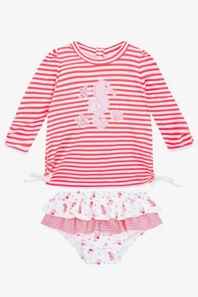 Sunuva Baby Girls Seahorse Swim Set