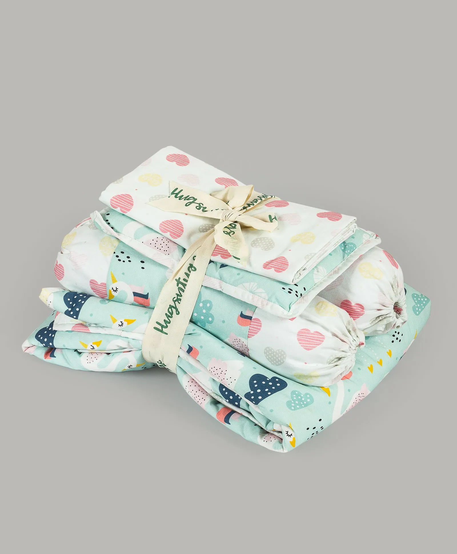 SWAN PRINT COT SET