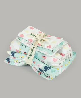 SWAN PRINT COT SET