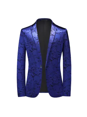 Tailored Fit Single Breasted One-Button Solid Coloured Men's Party Jacket