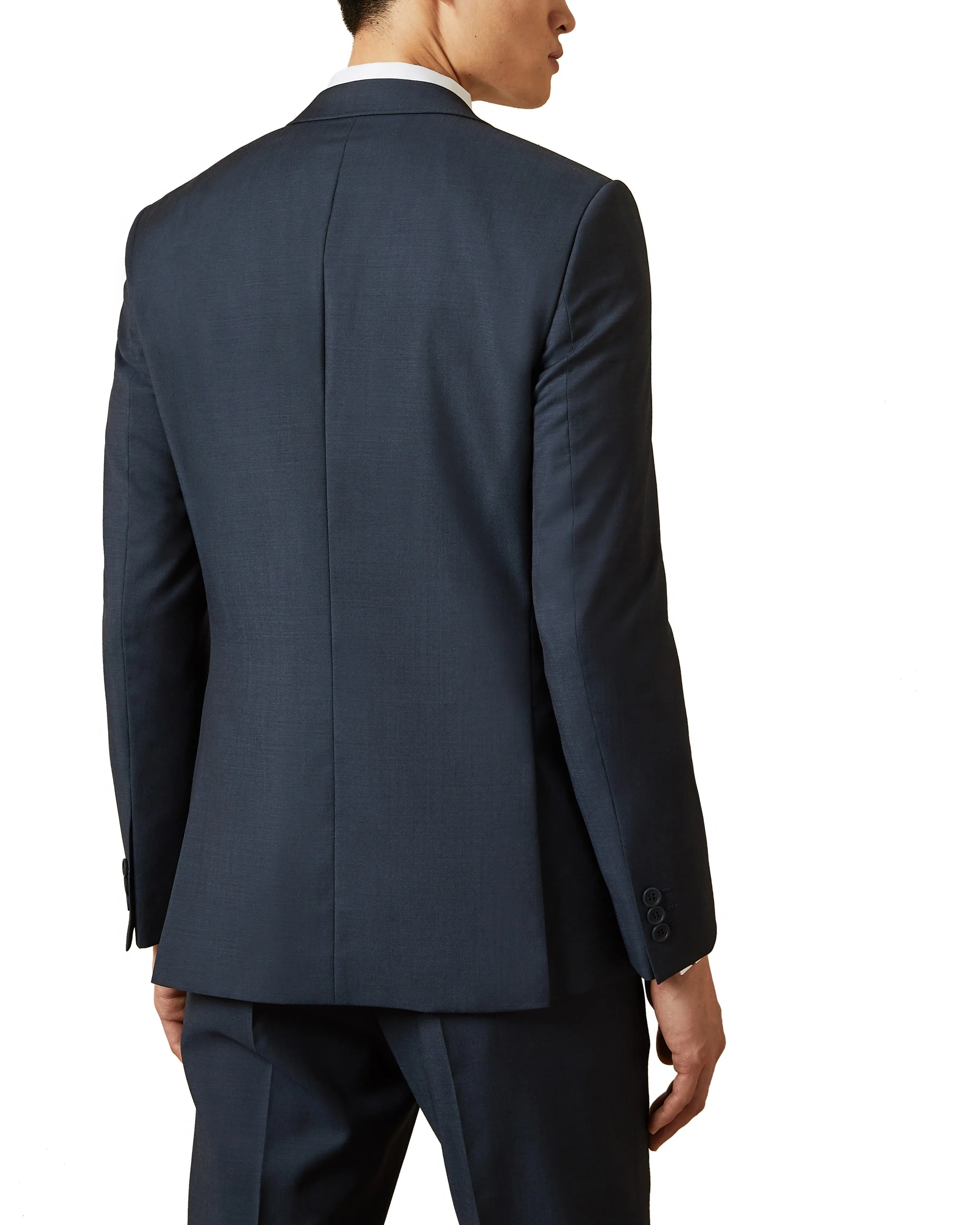 Ted Baker 'Elegan' Notch Lapel Prince of Wales Check Wool Suit Jacket - Gunmetal