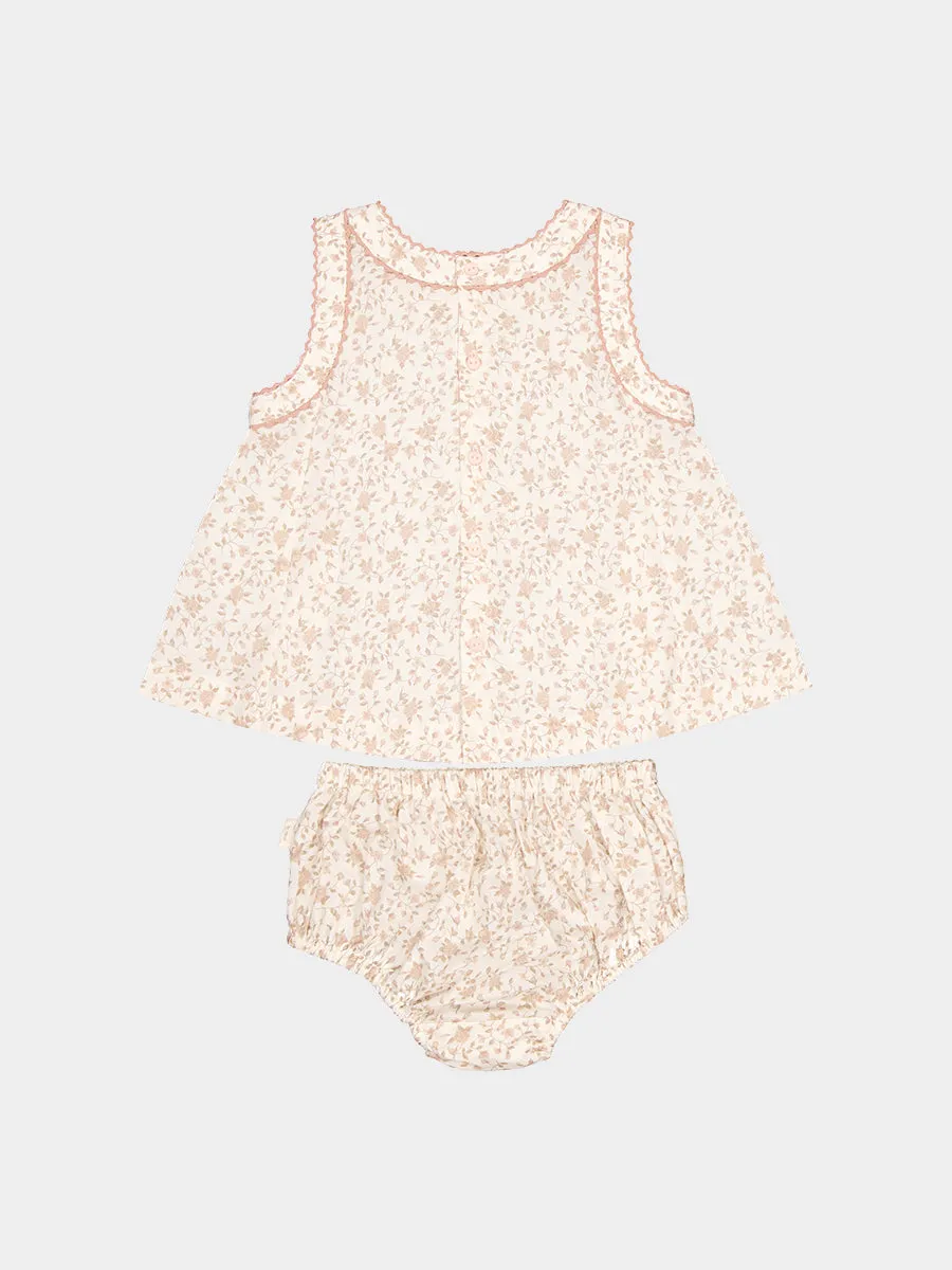 Venice Dress & Bloomers Set, Antique Rosa
