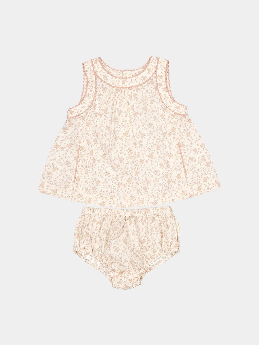 Venice Dress & Bloomers Set, Antique Rosa