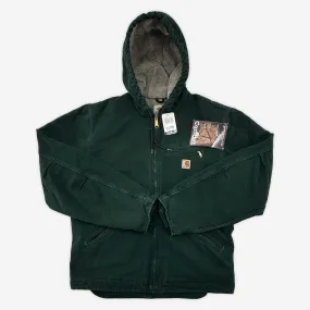Vintage Carhartt J141 SPC Spruce Sherpa-Lined Sandstone Duck Jacket NWT Large Tall