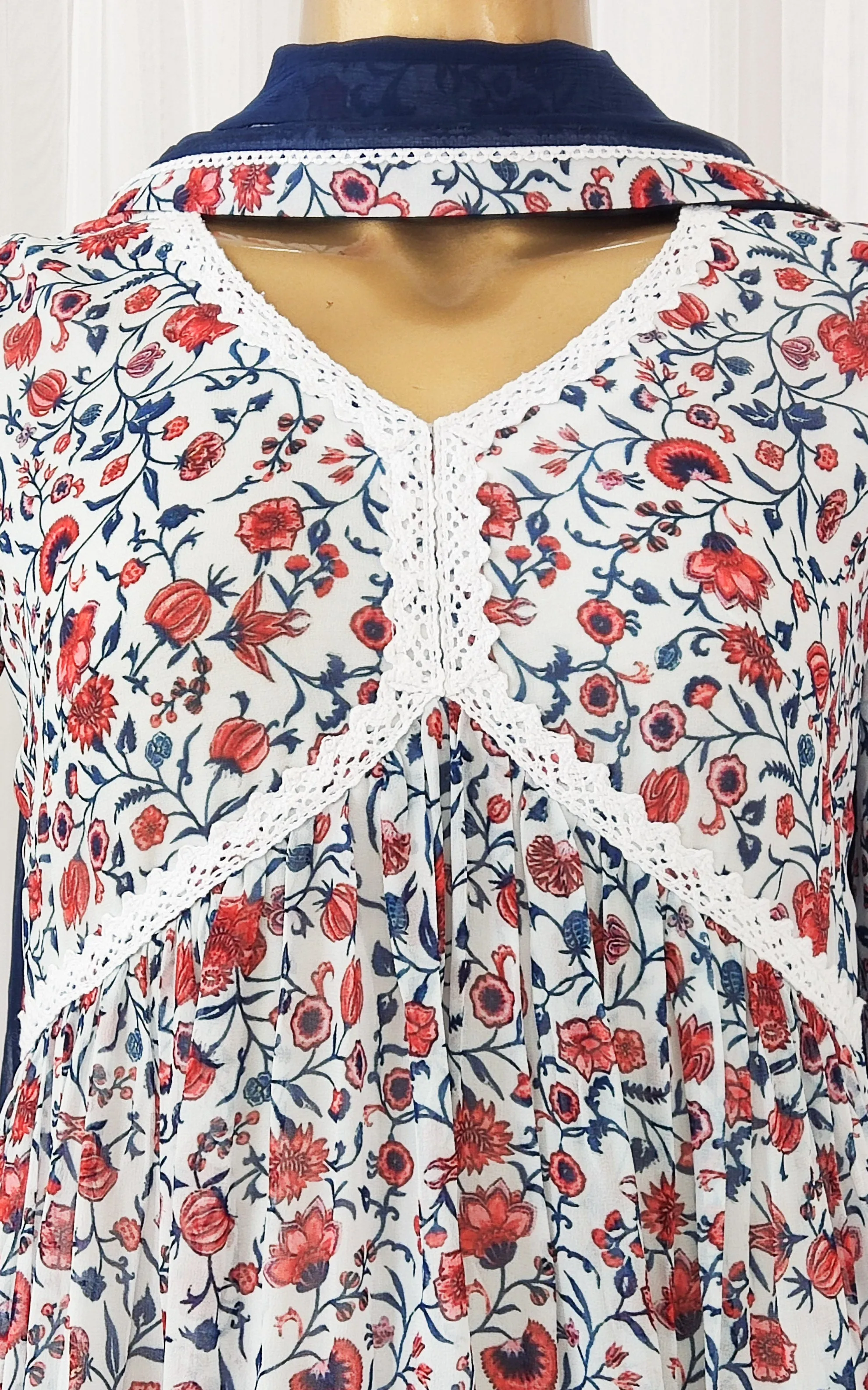 Vintage Chintz Print Anarkali Set