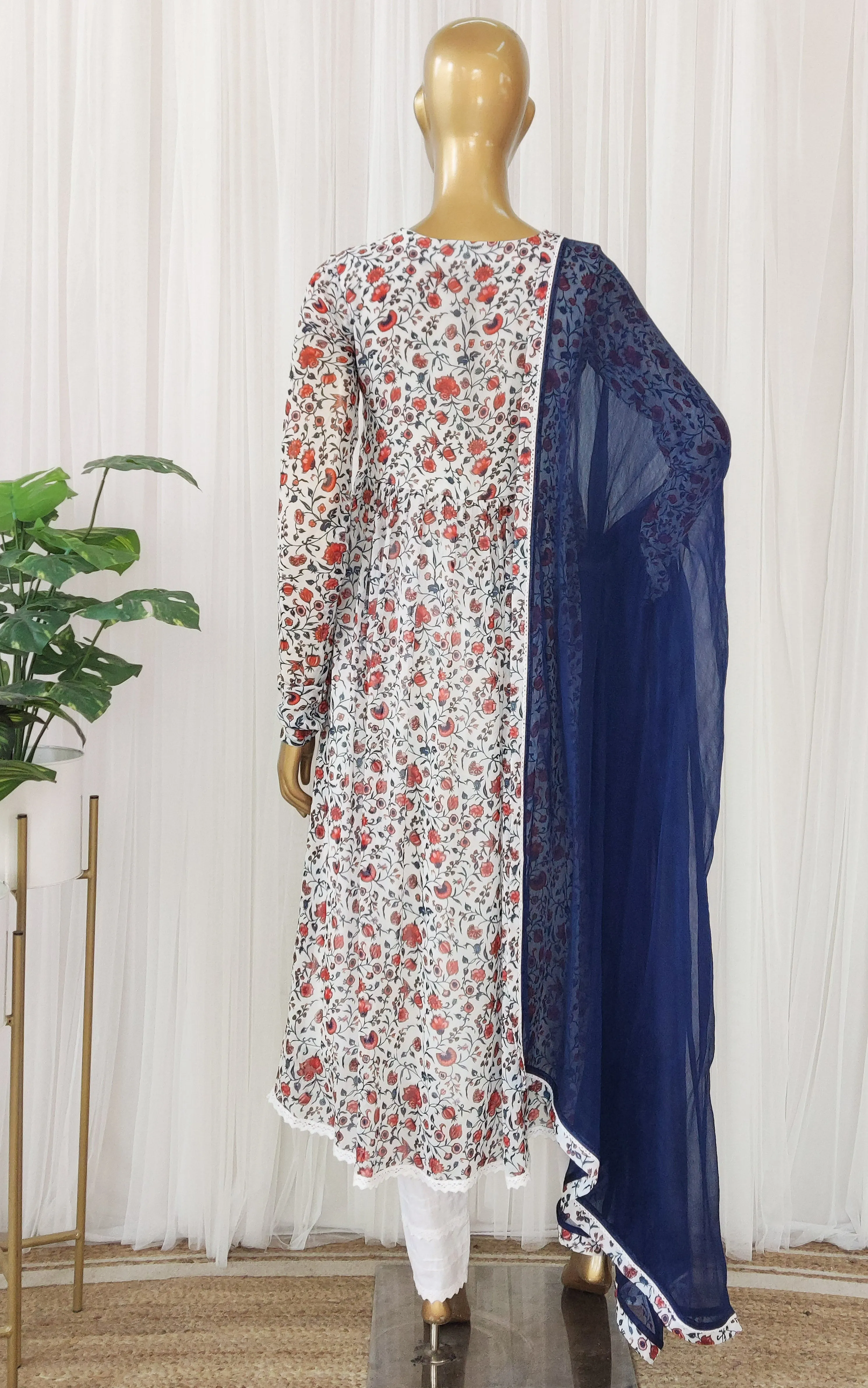 Vintage Chintz Print Anarkali Set