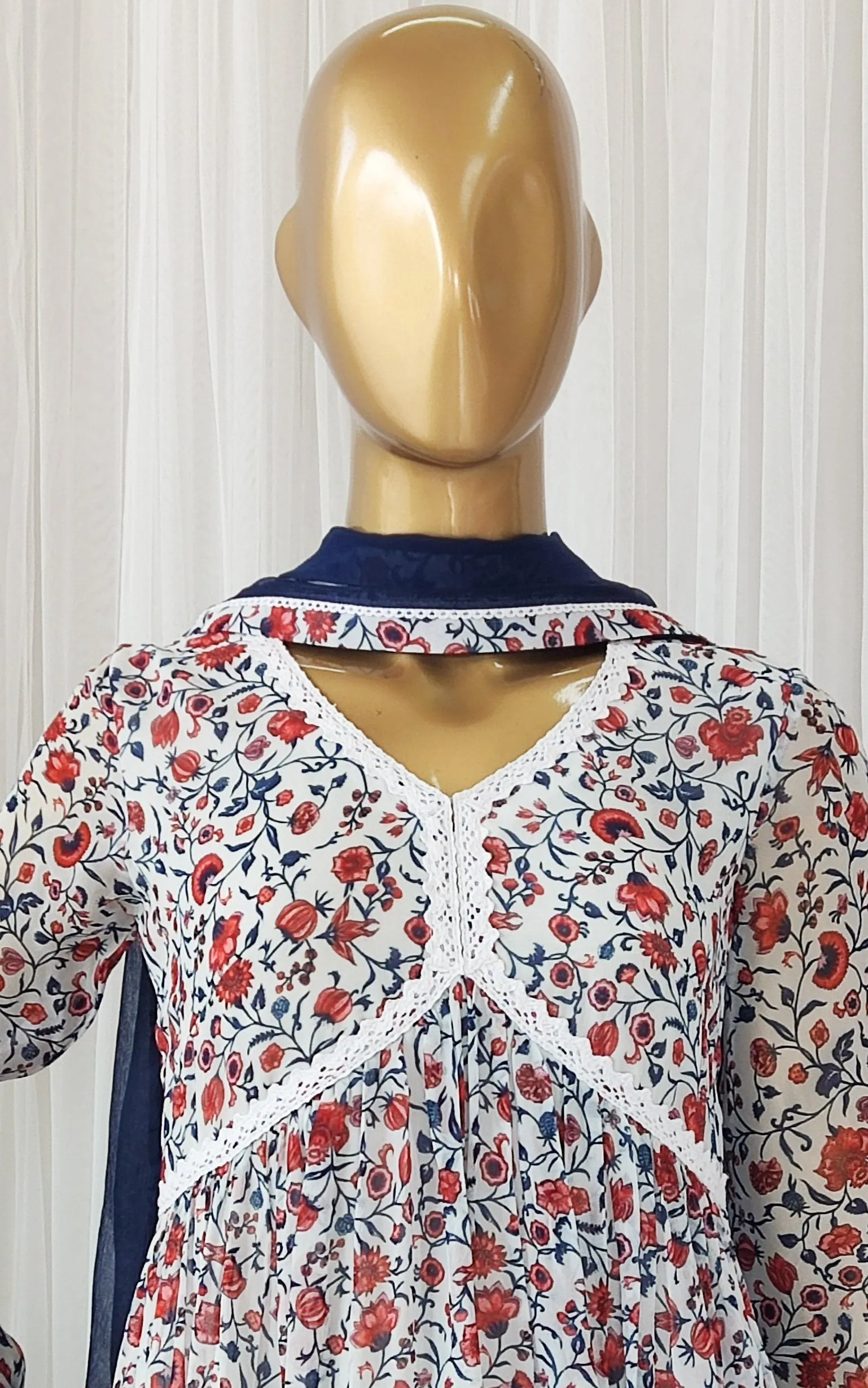 Vintage Chintz Print Anarkali Set
