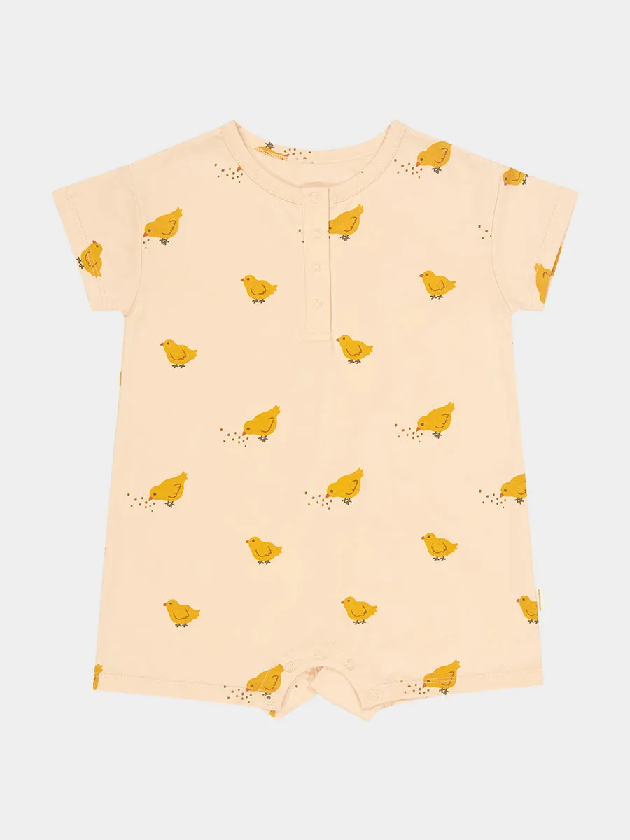 Wallasey Organic Cotton Jersey Romper, Happy Chicklings