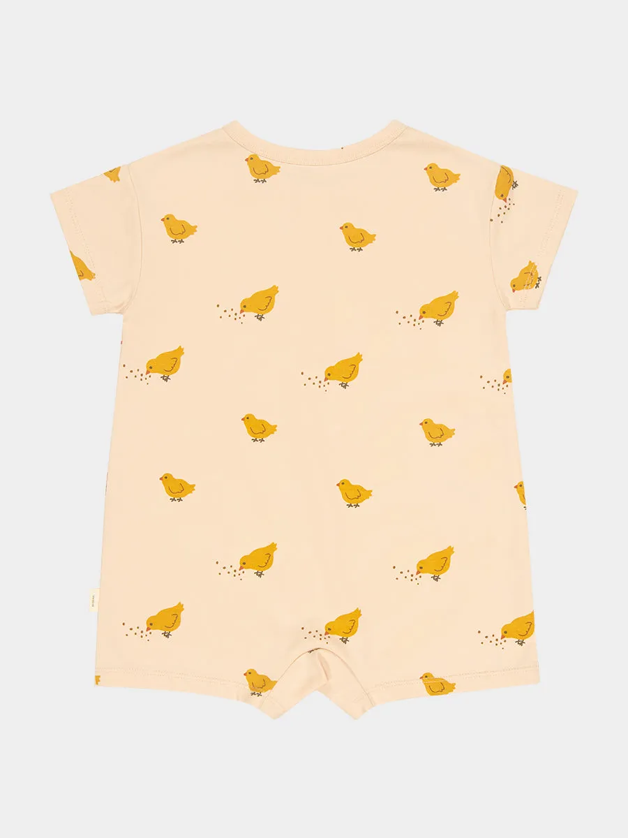 Wallasey Organic Cotton Jersey Romper, Happy Chicklings
