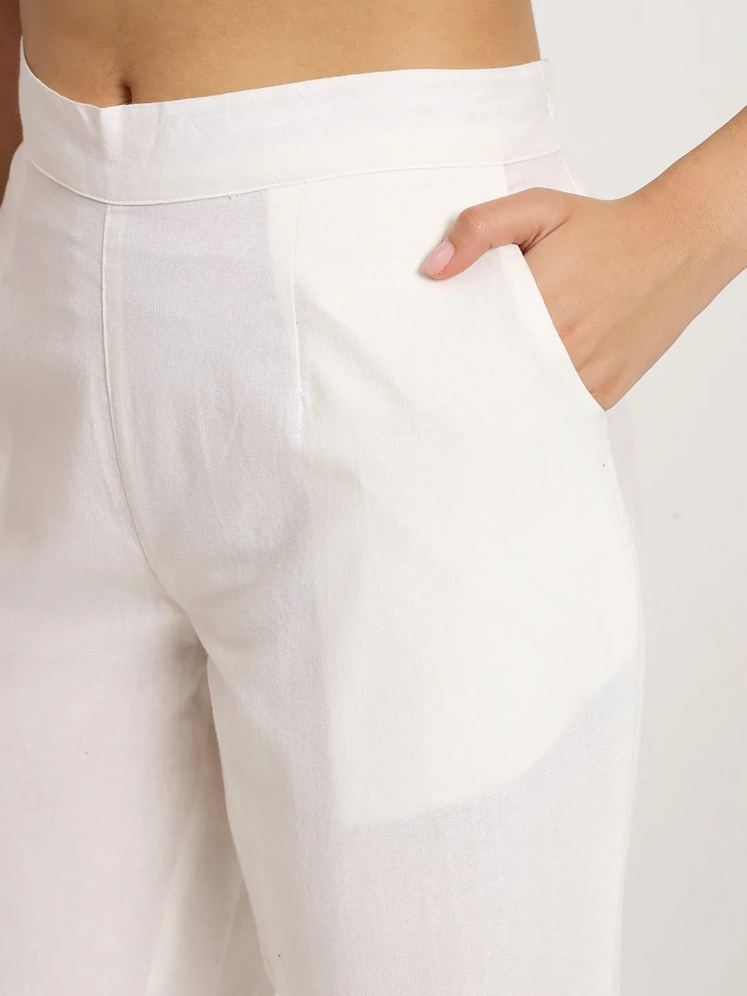 WHITE Cotton Pant