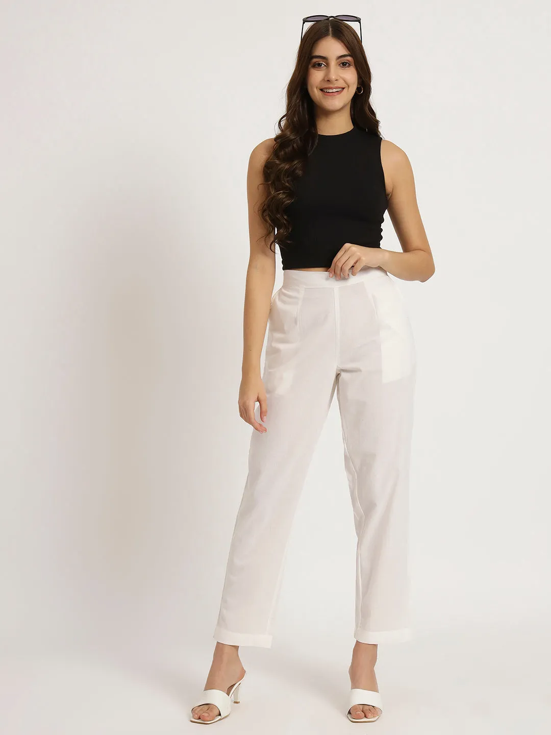 WHITE Cotton Pant