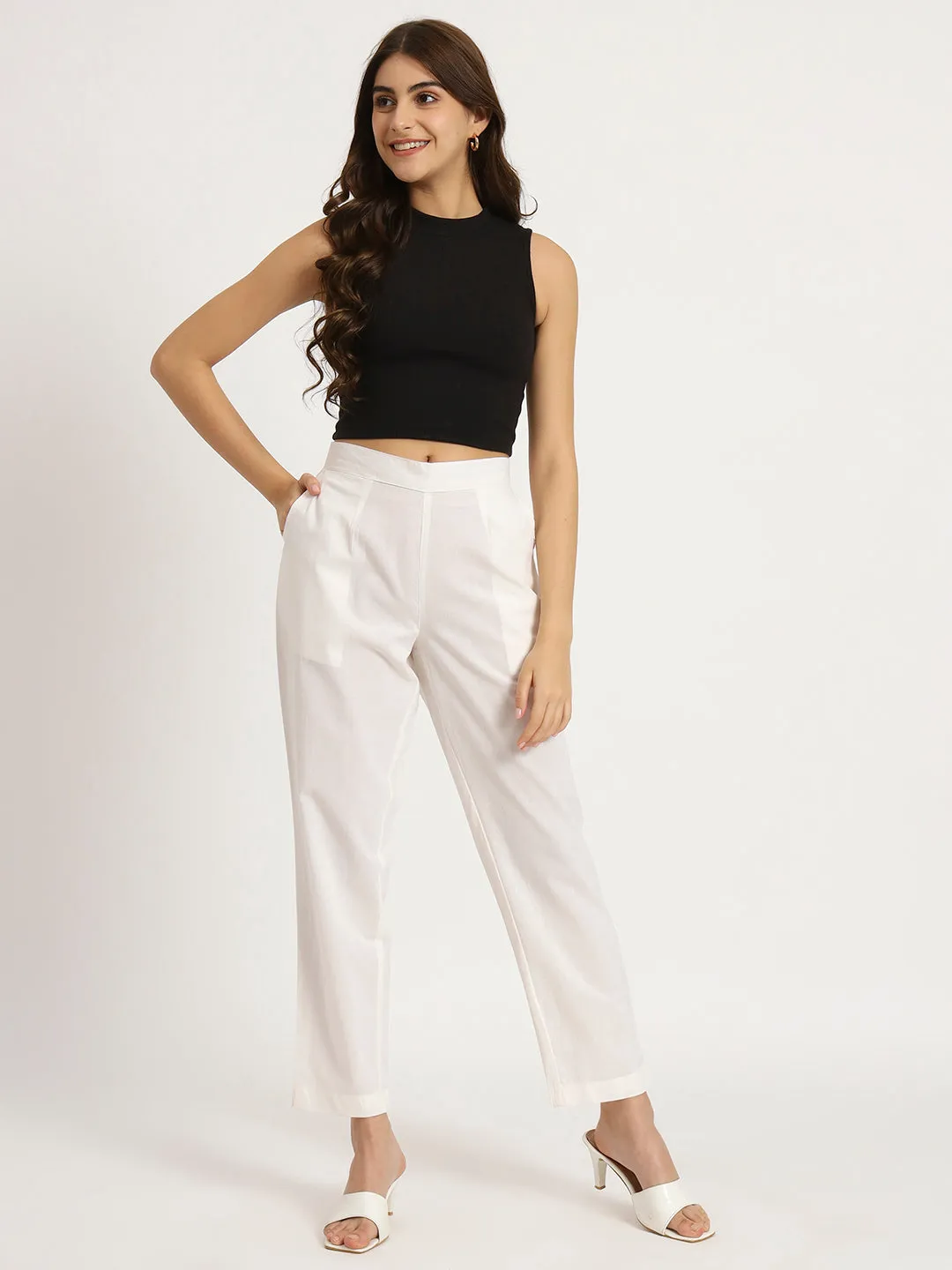 WHITE Cotton Pant
