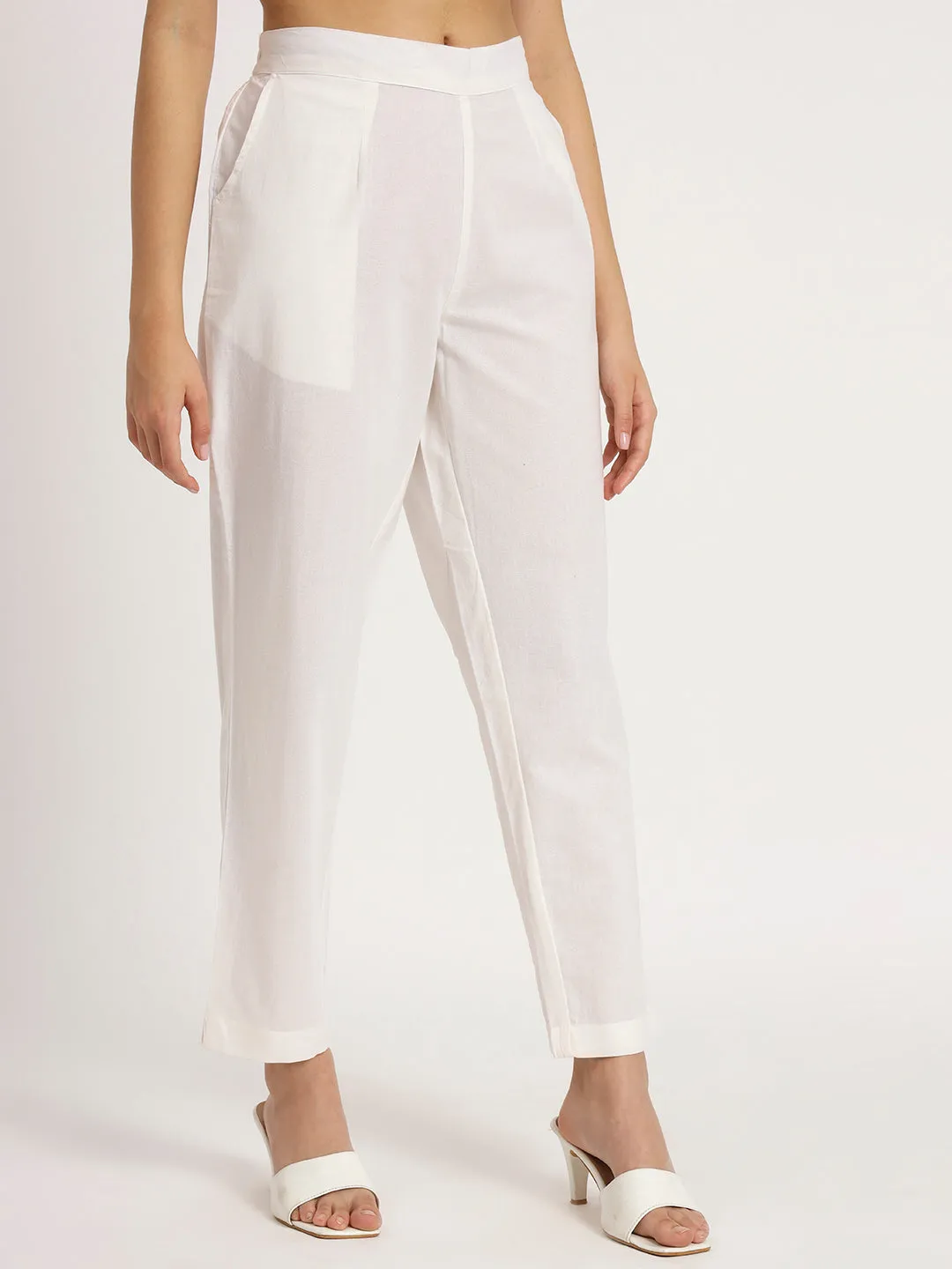 WHITE Cotton Pant