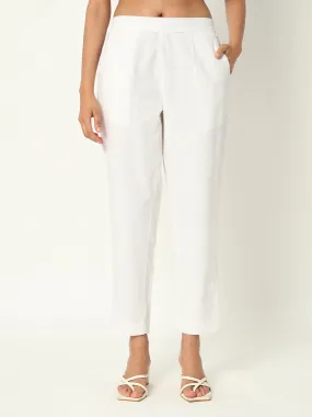 WHITE COTTON PANTS