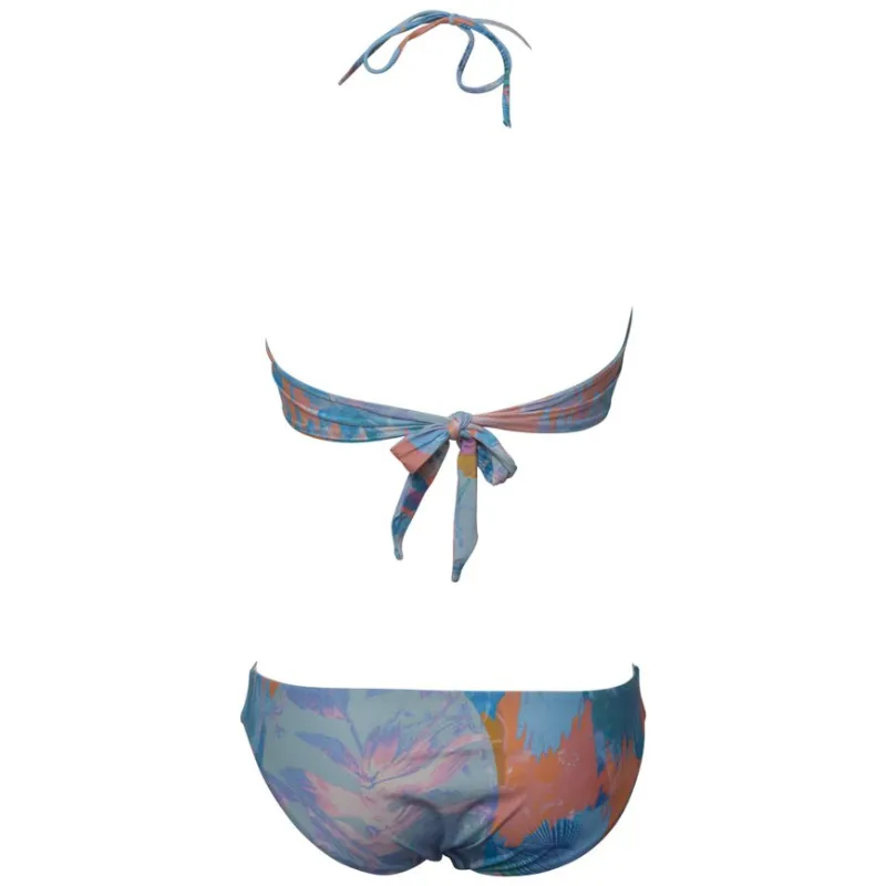 WOMEN'S ALLOVER BANDEAU BIKINI - ASPHALT/MULTI