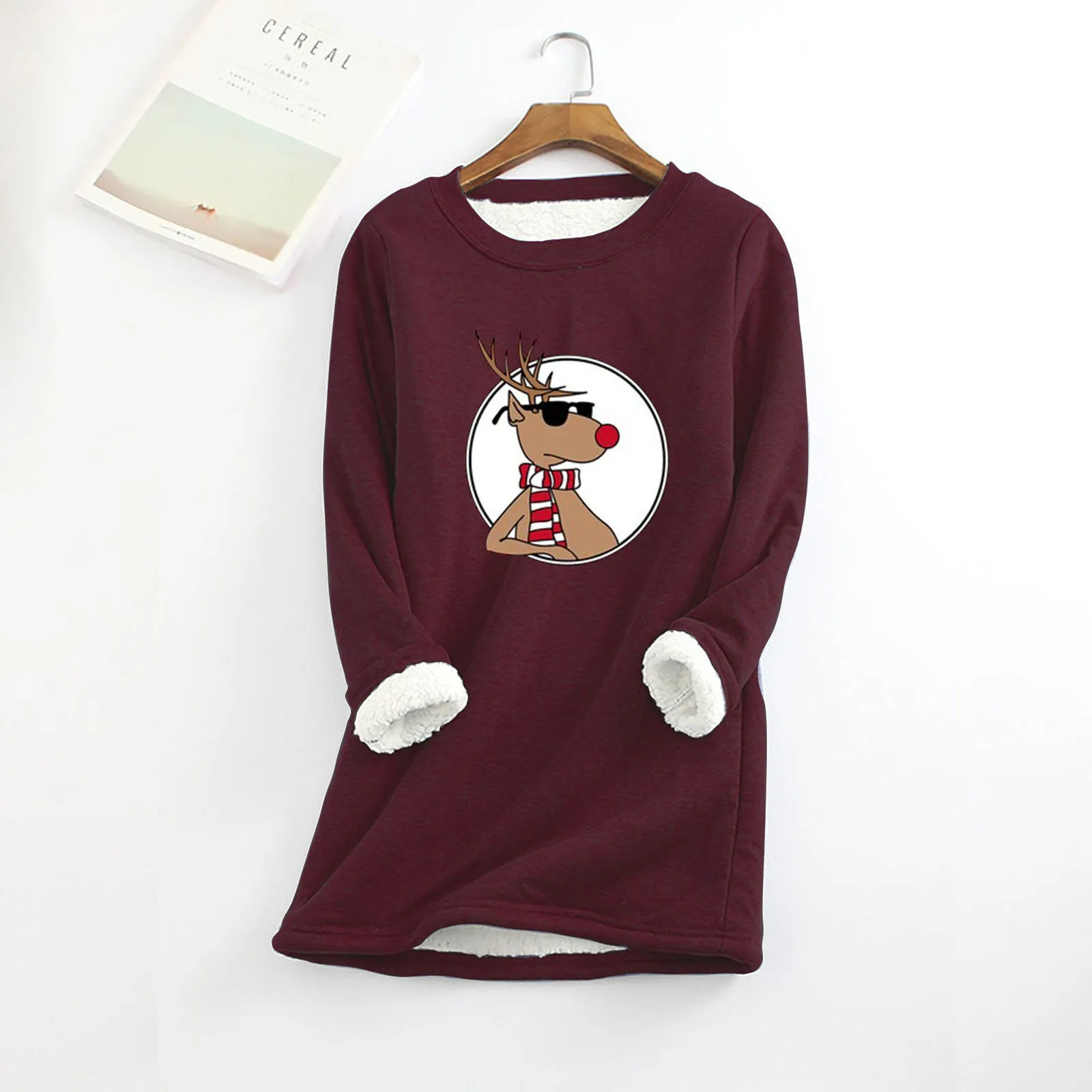 Women's Fashion Velvet Padded Thermal Bottoming Shirt Sweater