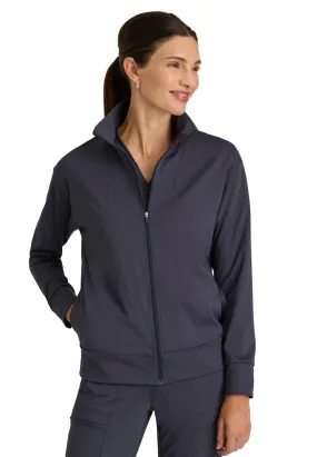 Women's Four Pocket Zip Front Collar Ease Warm-Up Jacket