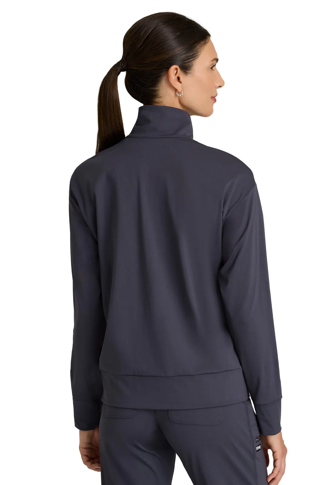 Women's Four Pocket Zip Front Collar Ease Warm-Up Jacket