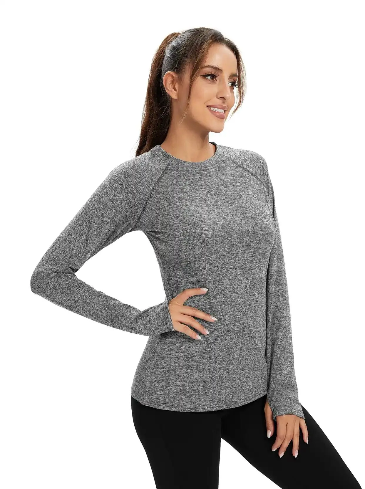 Women's Pullover Raglan-sleeve Thermal Tops