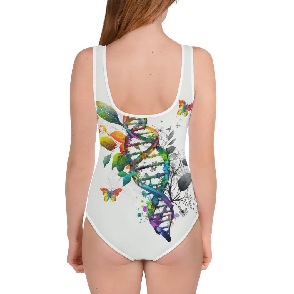 Youth Swimsuit DNA & Butterflies