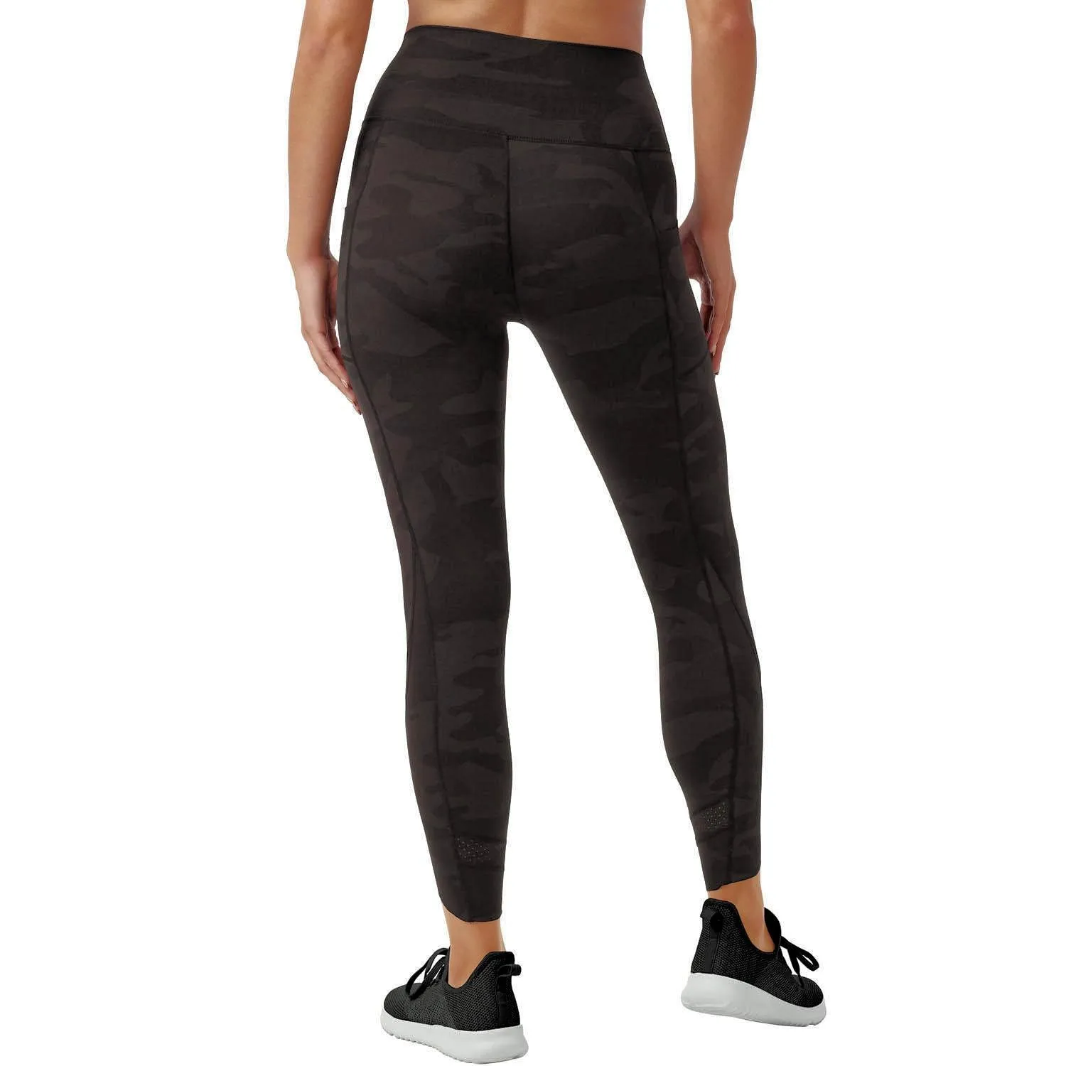 Zen Perforated Printed Hi Rise Ankle Legging with Pockets